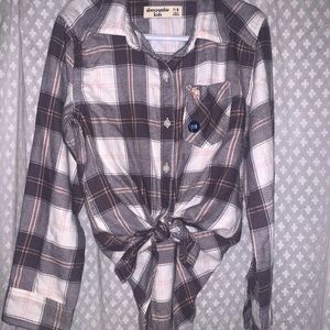 Abercrombie Kids Girls’ Flannel Size 7/8 NWT